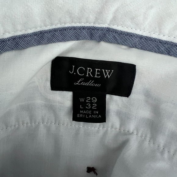 J‎ Crew Dress Pants Mens 29x32 Blue Ludlow Slim Flat Front Cotton Trouser Preppy - Picture 3 of 14